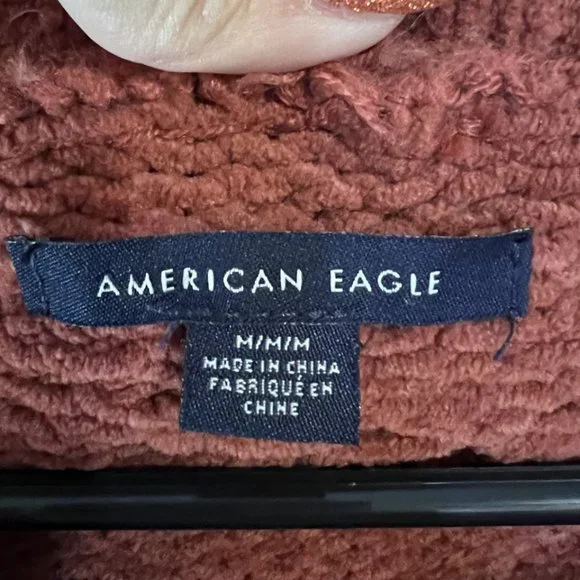 American Eagle Burgundy/Red Knit Sweater - Picture 3 of 10